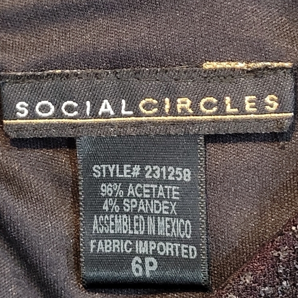 Social Circles Vintage Sparkling Evening Dress - Size 6P - Picture 9 of 11